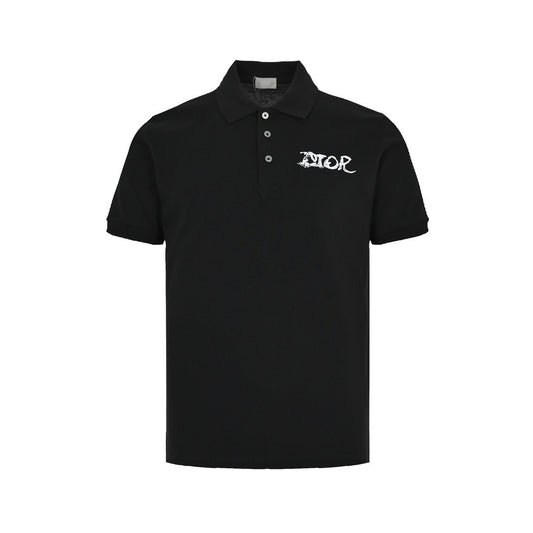 Dior 22ss embroidered cloud letters Polo short sleeves