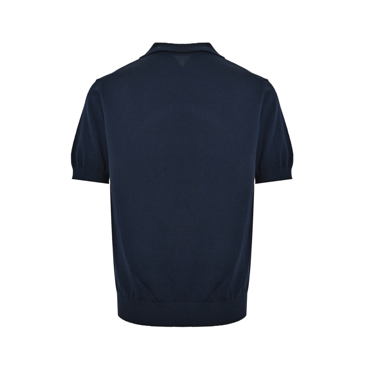 Prada seagull collar embroidered knitted Polo short sleeves