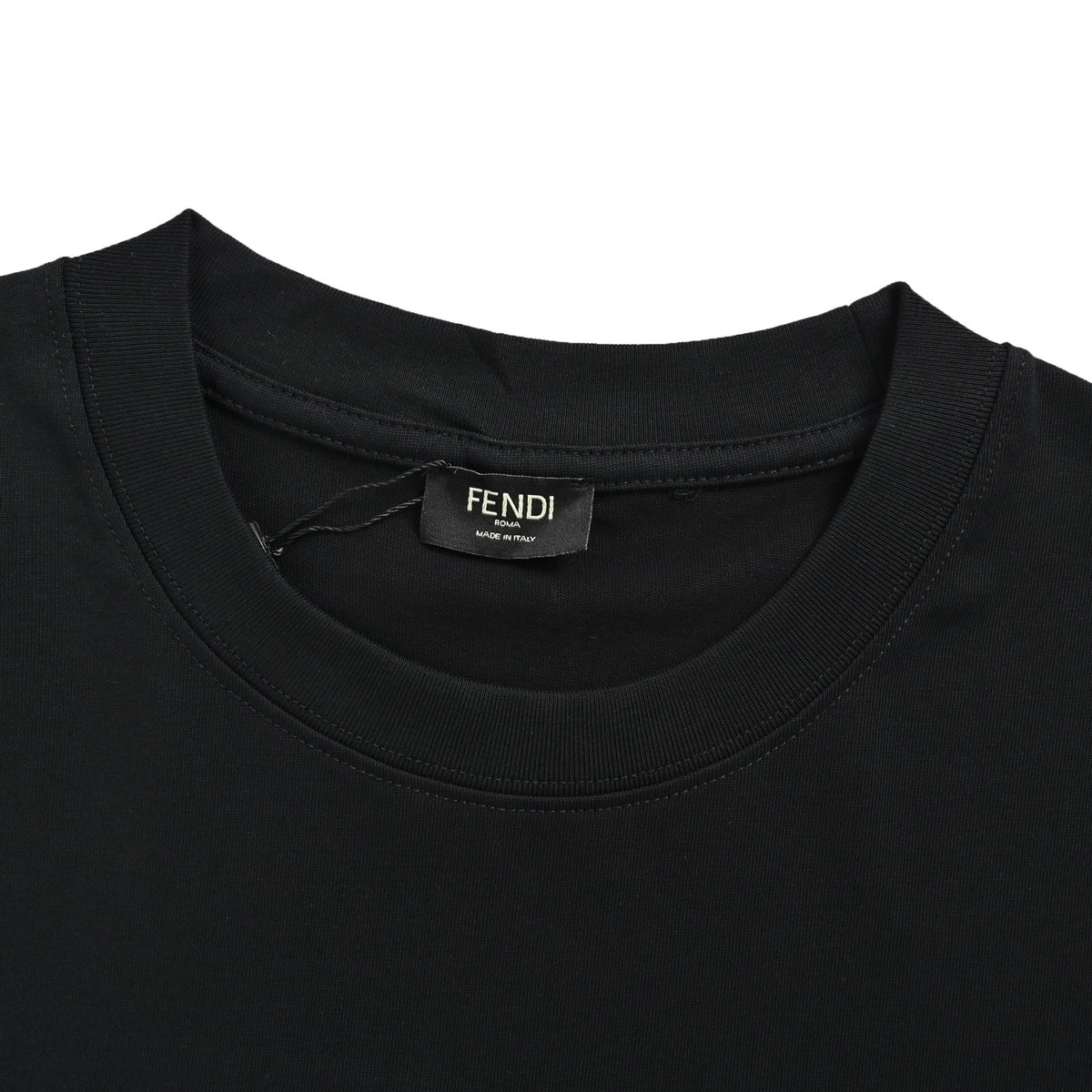 Fendi bamboo pattern embroidered double F logo short sleeves