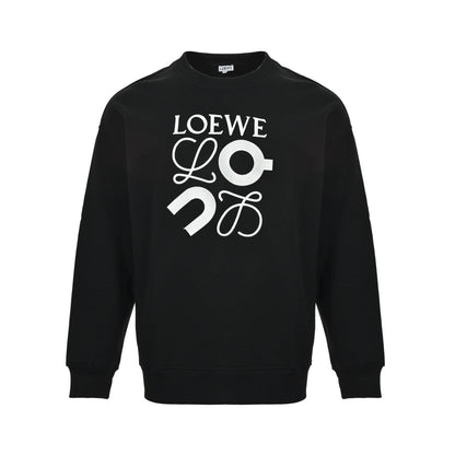 Loewe/Luo Yiwei Angpa joint embroidered logo round neck sweatshirt