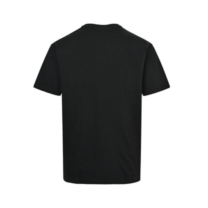 Monecler/Mask Flocked Logo Round Neck Short Sleeves
