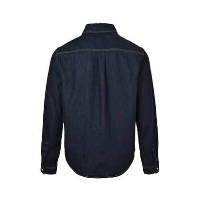 Louis Vuitton leather label suit denim long-sleeved shirt