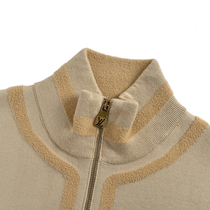 Louis Vuitton 25Fw patchwork contrasting jacquard jacket