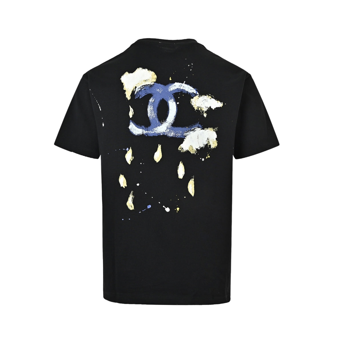 Chanel hand-painted double C printed short sleeves