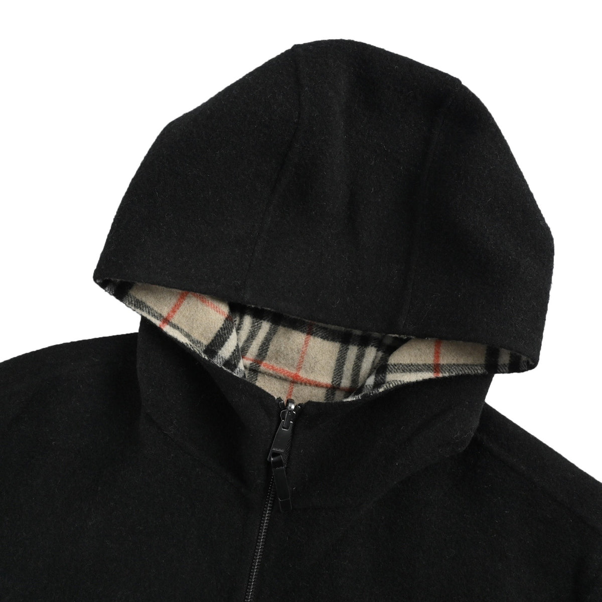 Burberry reversible wool hooded jacket