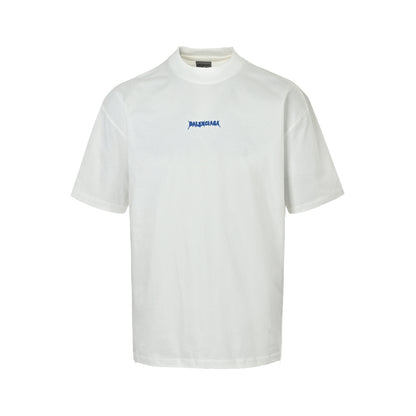 Balenciaga embroidered letter melting printed short sleeves