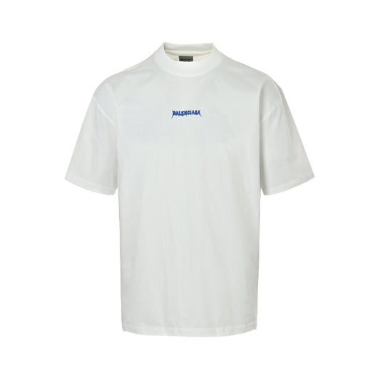 Balenciaga embroidered letter melting printed short sleeves