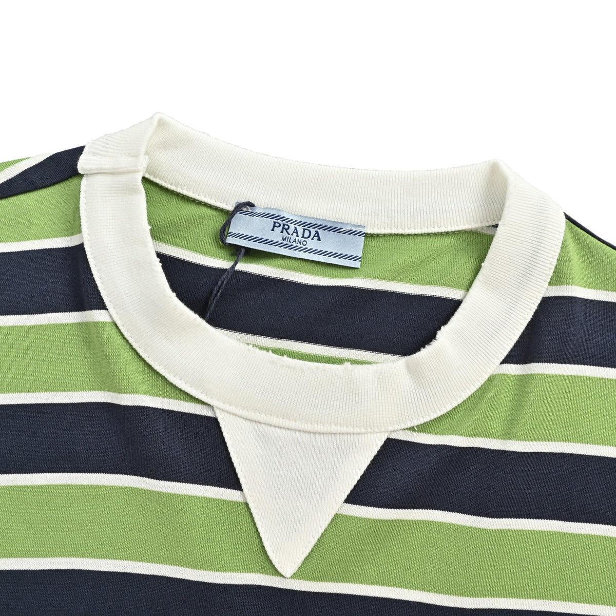 Prada striped off shoulder long sleeves