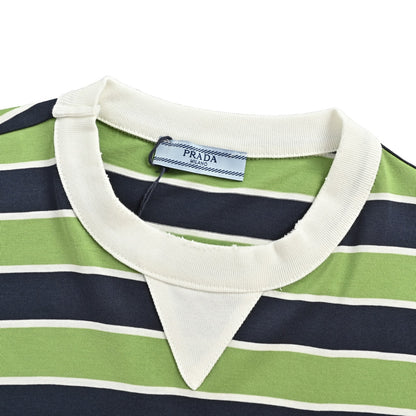 Prada striped off shoulder long sleeves