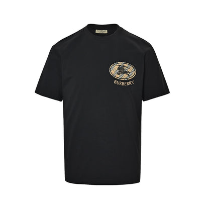 Burberry plaid oval war horse print short sleeves