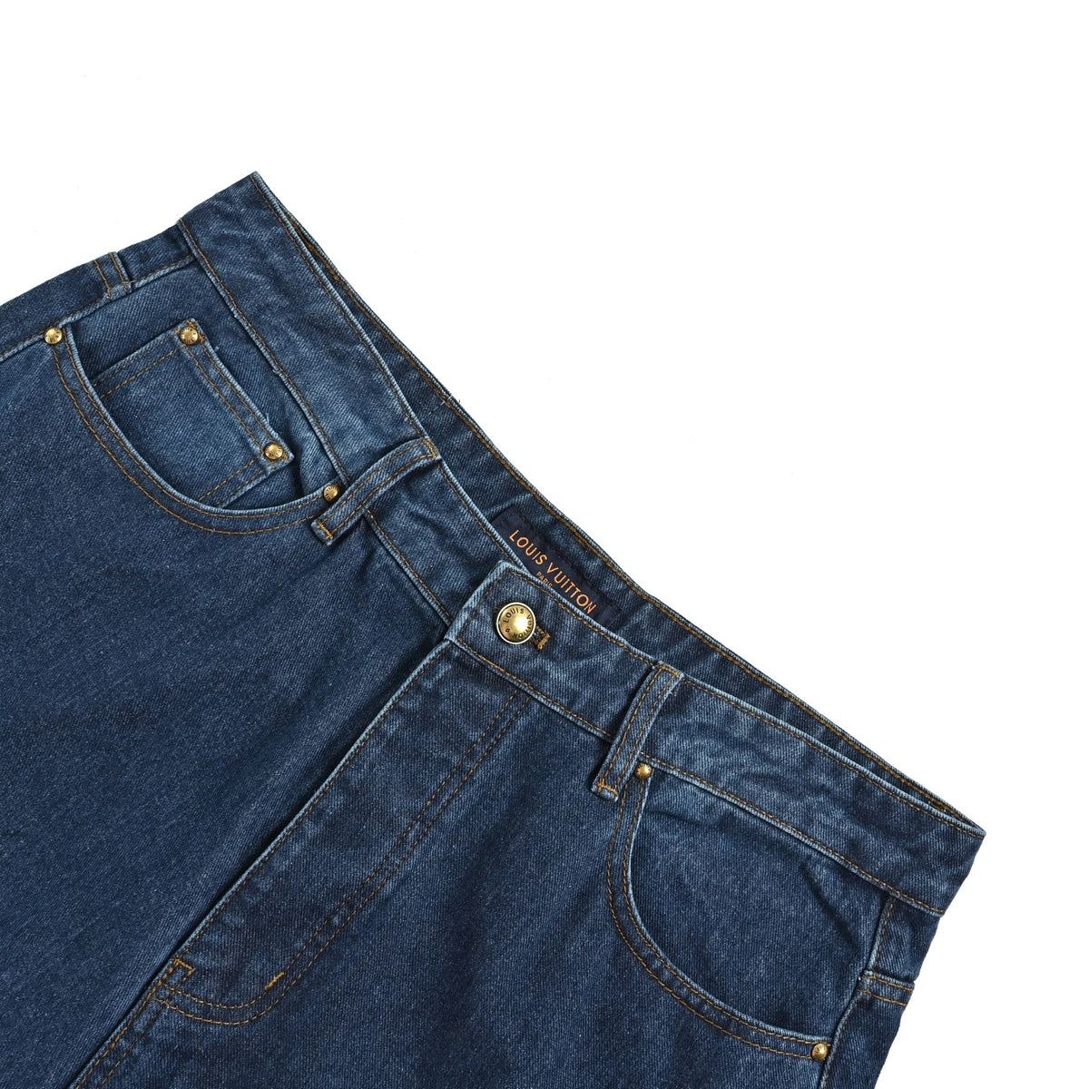 Louis Vuitton MONOGRAM cuffed hem straight jeans