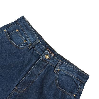 Louis Vuitton MONOGRAM cuffed hem straight jeans