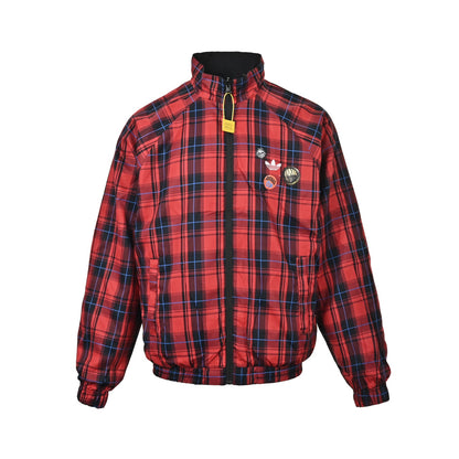 Adidas clover plaid reversible turtleneck jacket