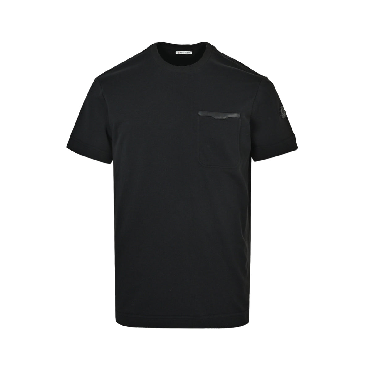 Moncler/Mask leather trim pocket short sleeves