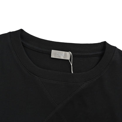 Dior 22ss embroidered floral letter short sleeves