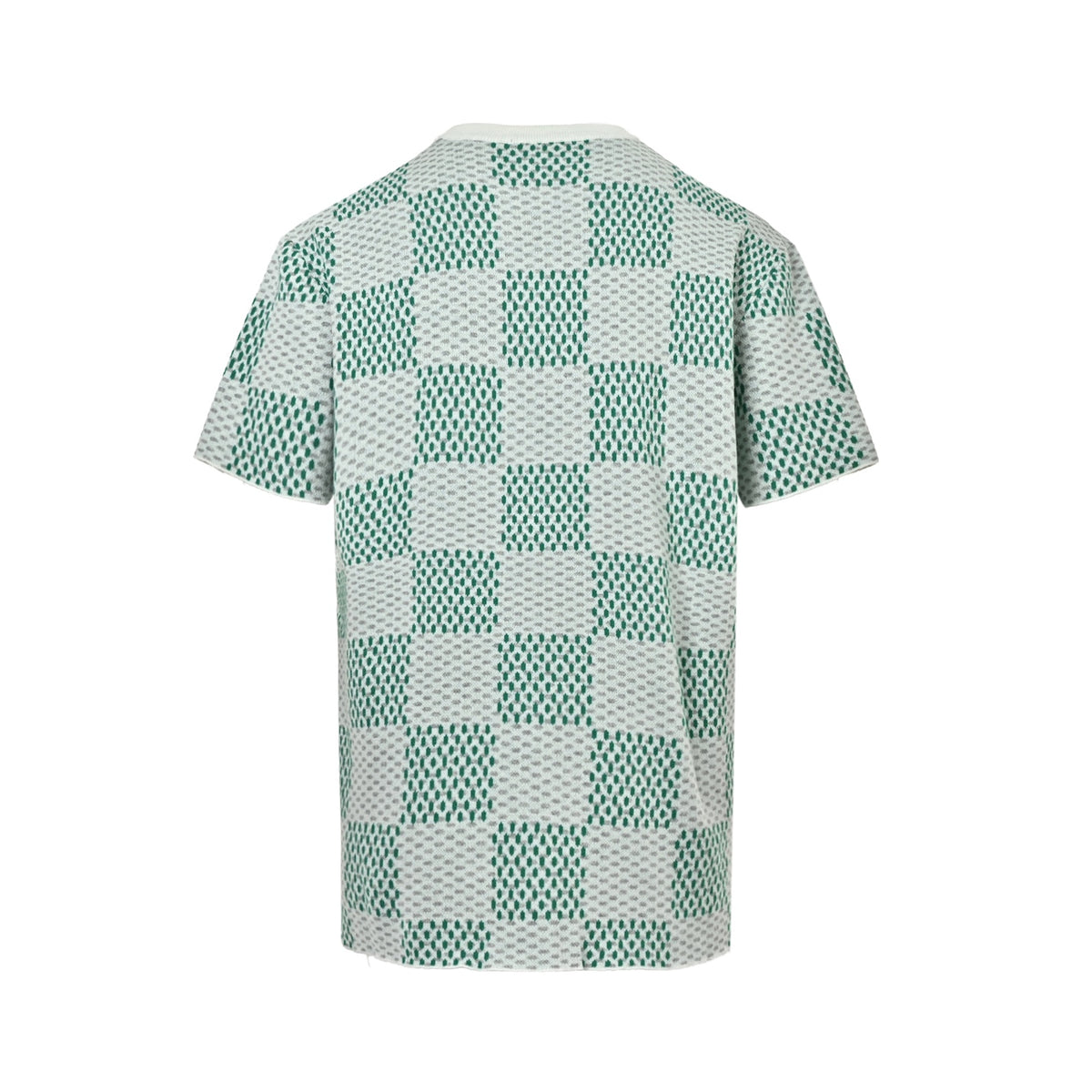 LouisVuitton/Louis Vuitton checkerboard knitted jacquard short sleeves