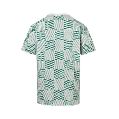 LouisVuitton/Louis Vuitton checkerboard knitted jacquard short sleeves