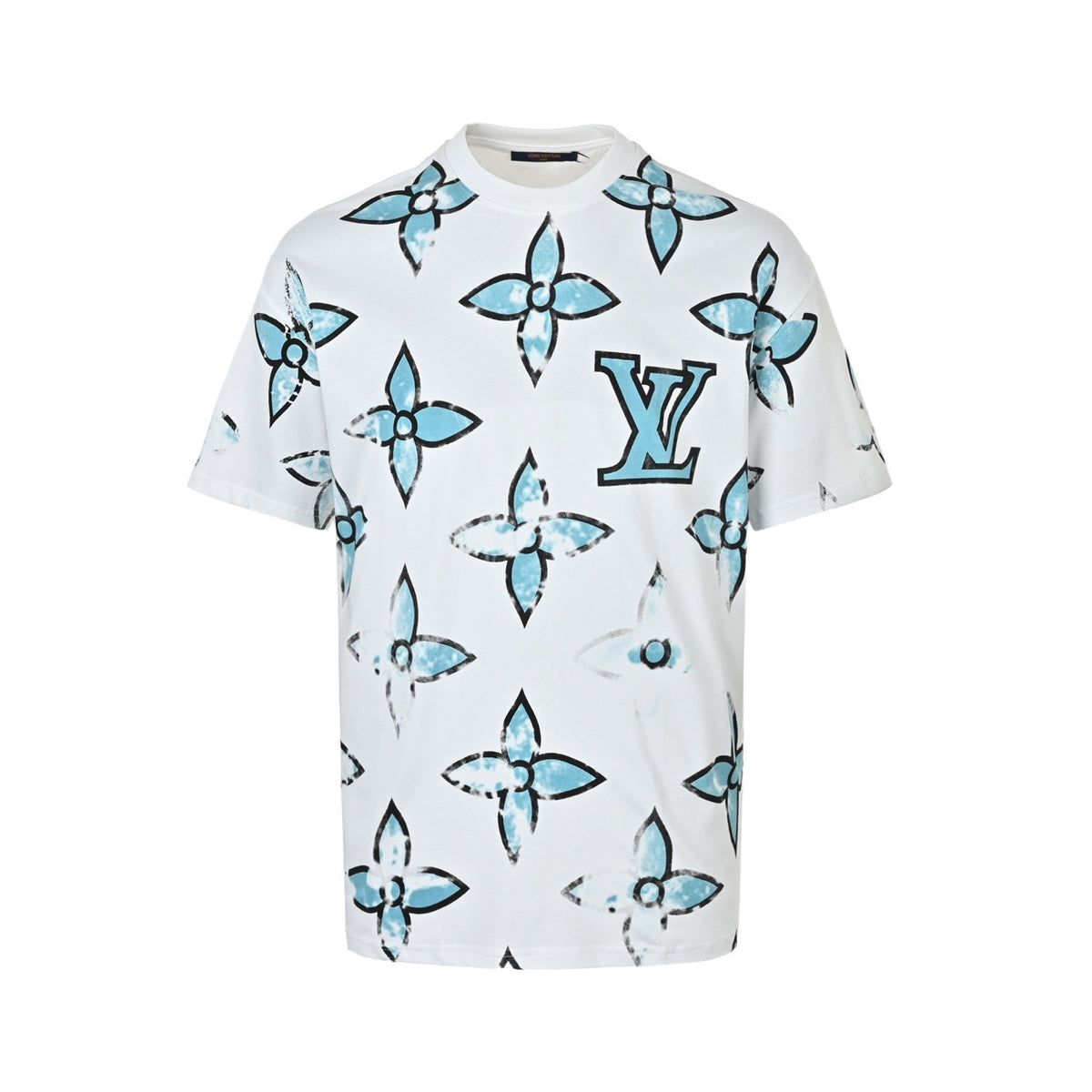 Louis Vuitton all-over mottled presbyopia printed short-sleeves