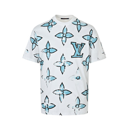 Louis Vuitton all-over mottled presbyopia printed short-sleeves