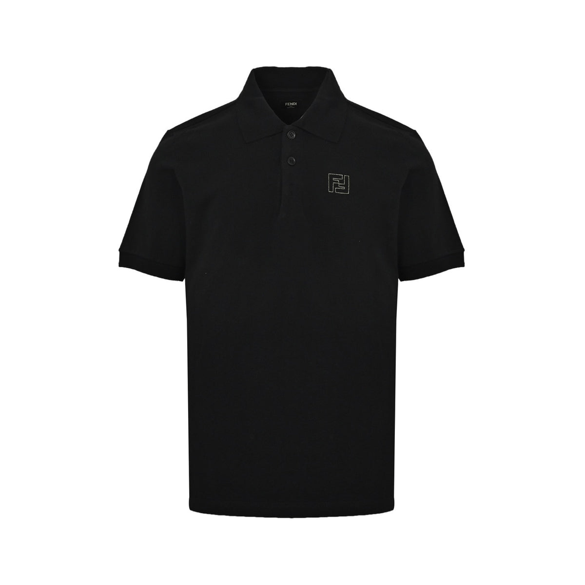 Fendi 25ss hot stamping FF logo Polo short sleeves