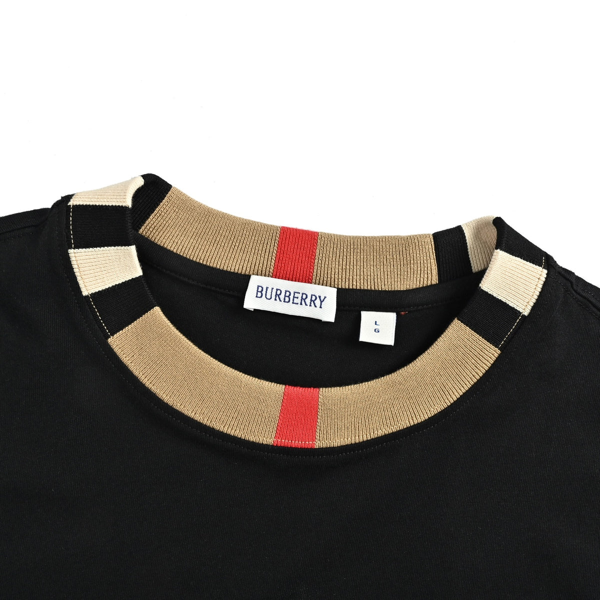 Burberry plaid collar embroidered logo short sleeves
