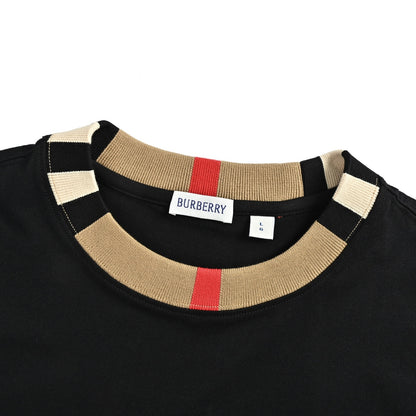 Burberry plaid collar embroidered logo short sleeves