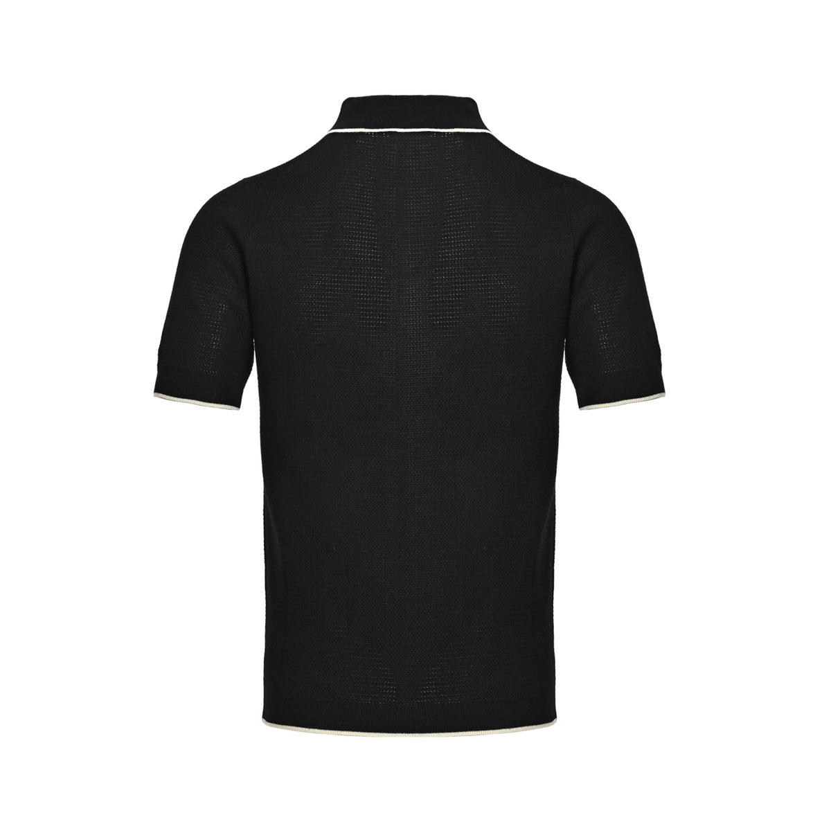 Prada logo mesh knitted Polo short sleeves