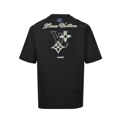 Louis Vuitton back four-leaf clover signature foam printed short sleeves
