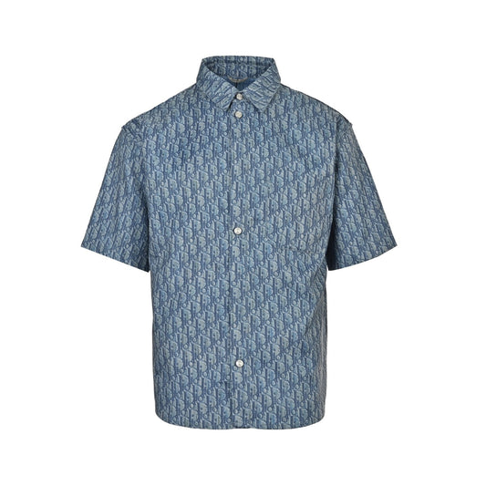 Dior 25ss all-over printed presbyopia short-sleeved shirt