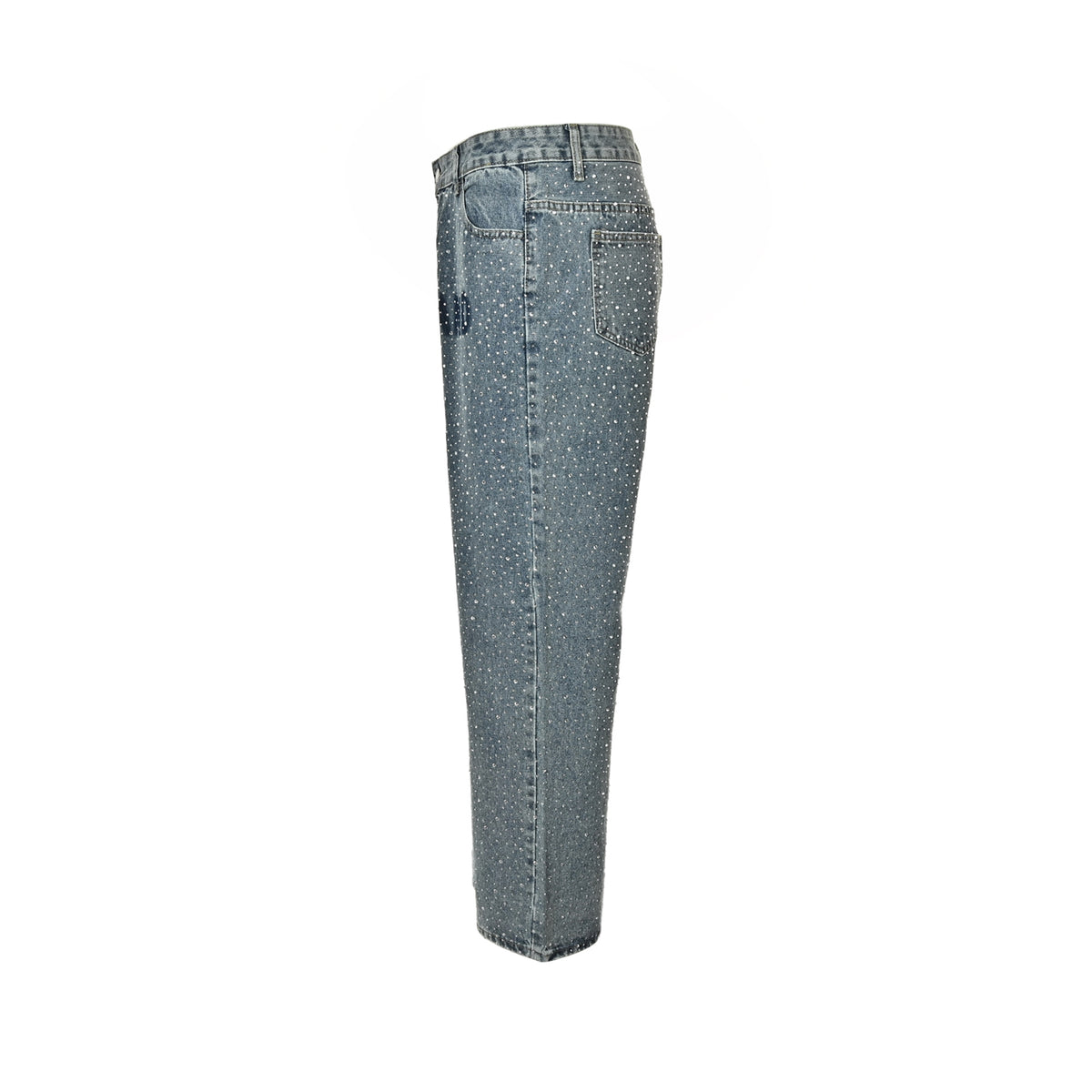 GOODBRAND full diamond letter watermark jeans