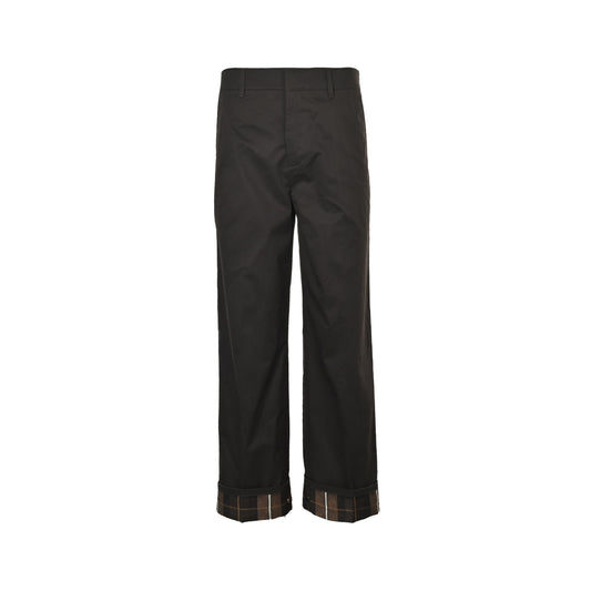 Louis Vuitton 25Fw presbyopic logo web plaid casual trousers