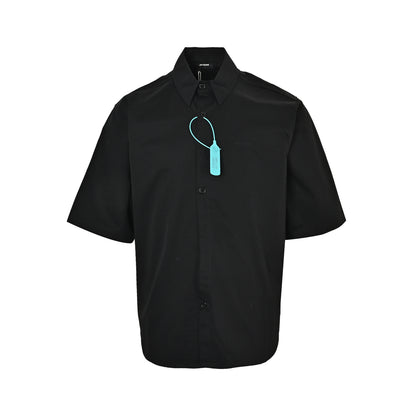 We11 Done short-sleeved shirt with colorful letter print on the back