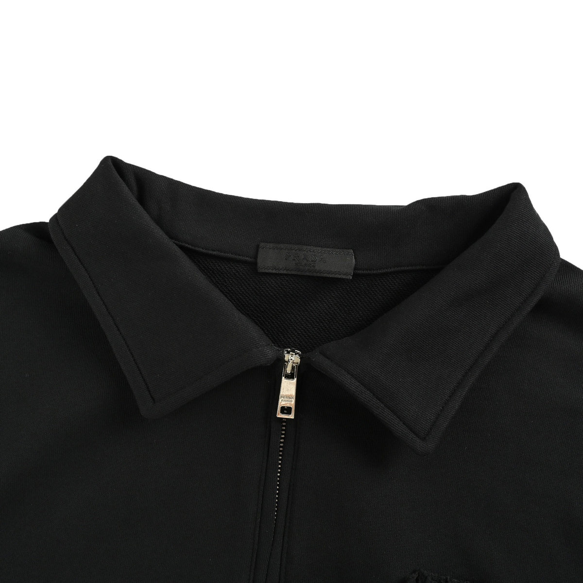 Prada 25Fw cloth label half-zip lapel POLO sweatshirt