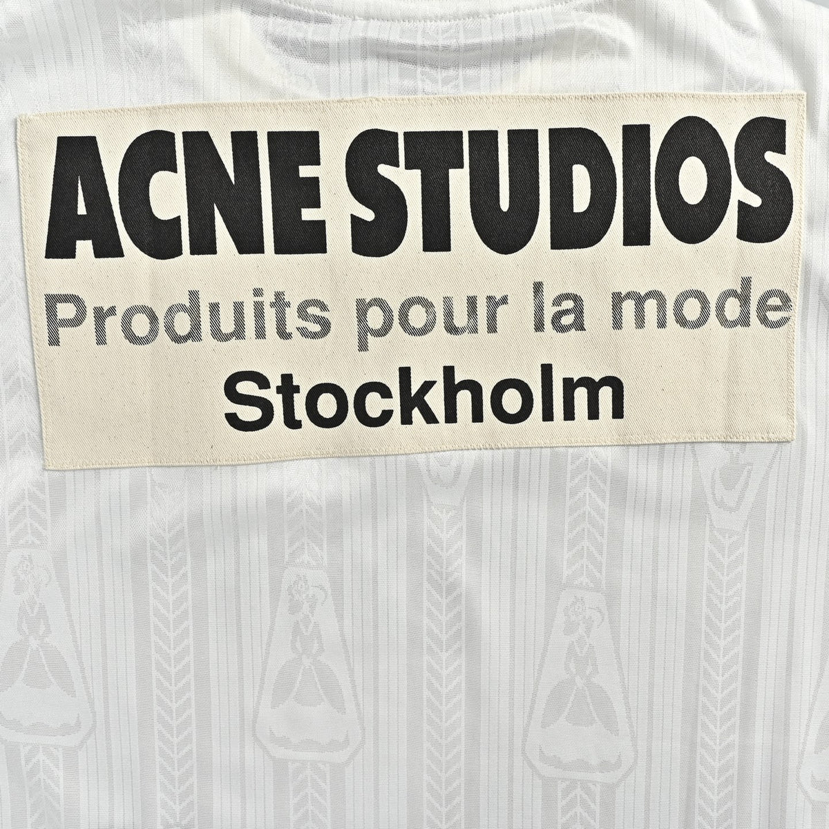 Acne Studios signature technical jacquard football jersey long sleeve T-shirt