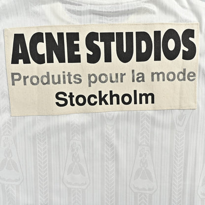 Acne Studios signature technical jacquard football jersey long sleeve T-shirt