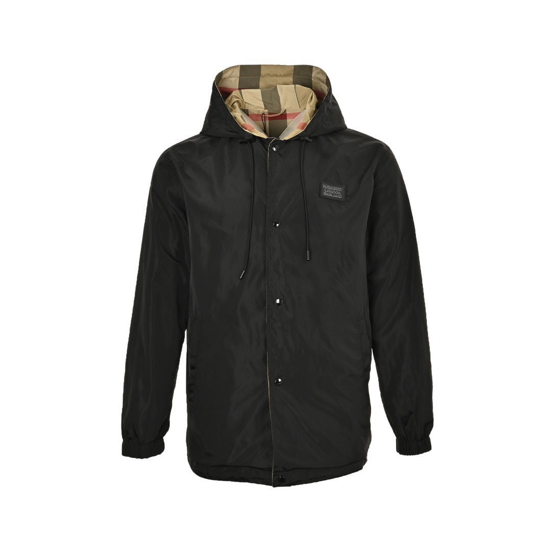 Burberry classic large plaid double-sided windbreaker jacket