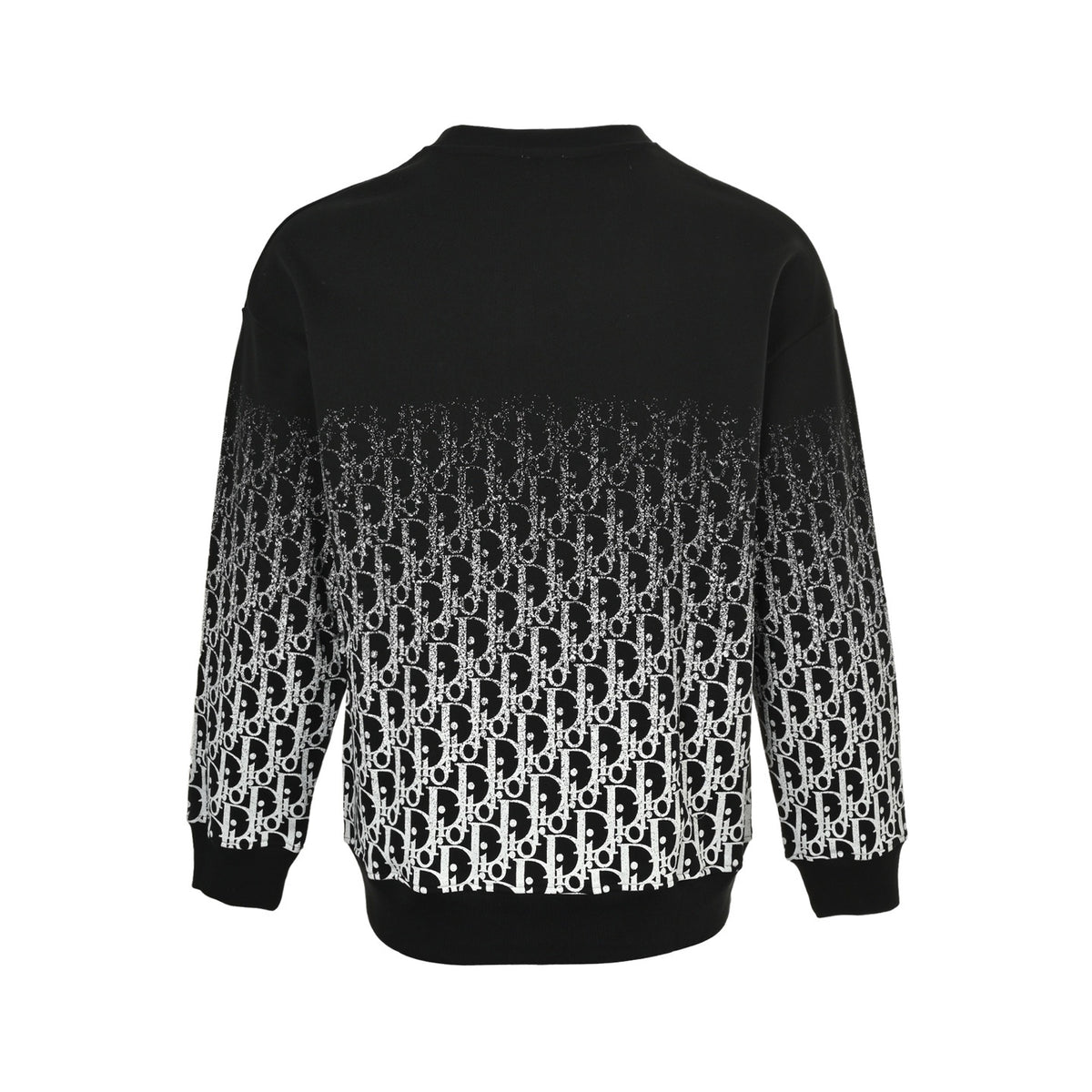 Dior 25Fw presbyopic gradient half-length printed round neck sweatshirt