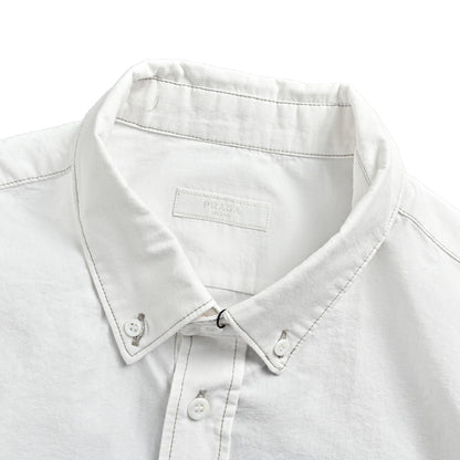 Prada letter chambray long-sleeved shirt