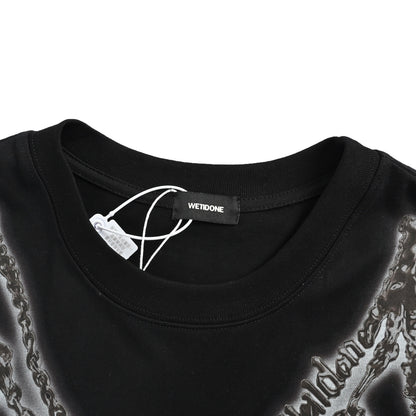 We11 Done cross necklace printed short sleeves