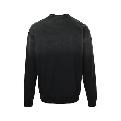 Prada hand-painted lettering round neck sweatshirt