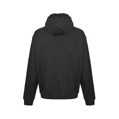 MAISON MARGIELA/Maggiela unfinished embroidered printed hooded sweatshirt jacket