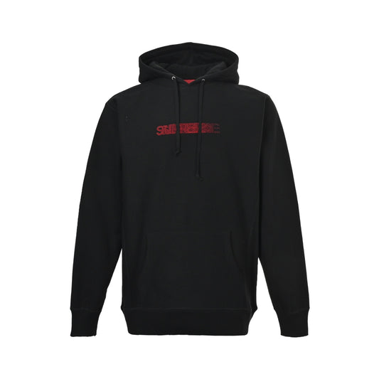 Supreme Swarovski co-branded rhinestone phantom logo hooded sweatshirt