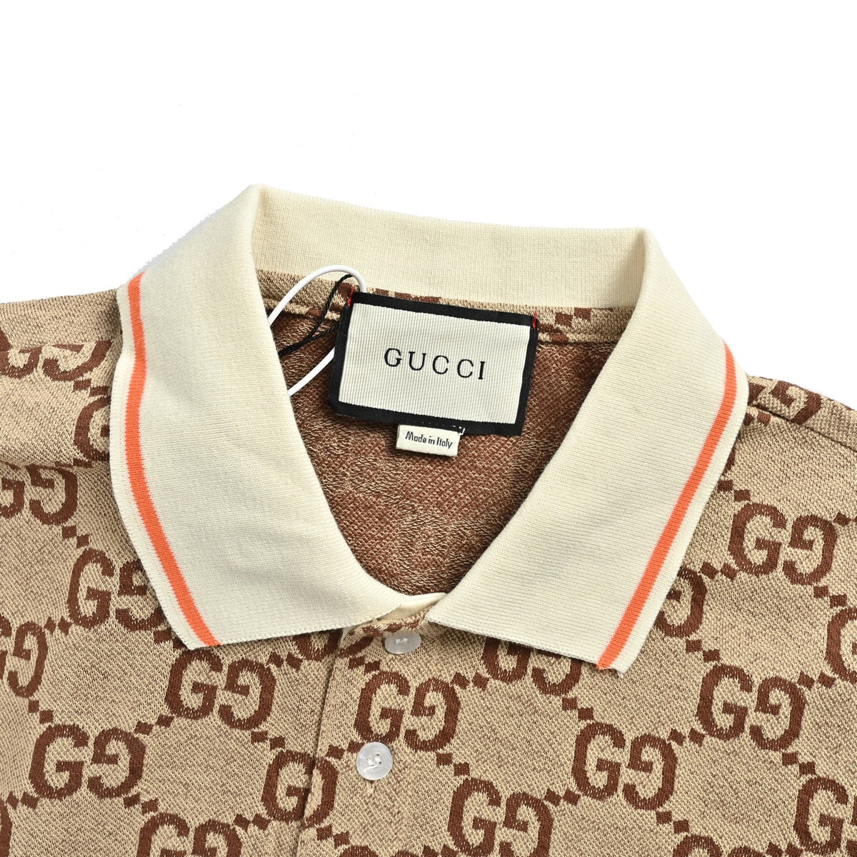 Gucci Double G all-over logo jacquard Polo short sleeves