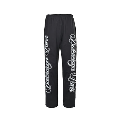 Balenciaga cursive side letter embroidered trousers
