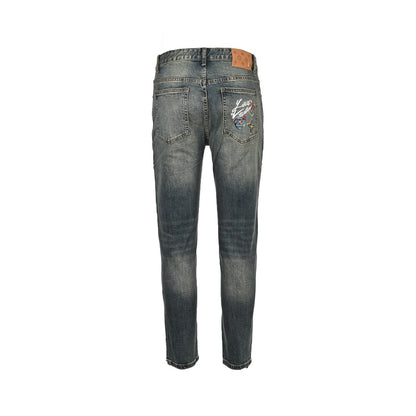 Louis Vitton/Louis Vuitton 24Fw pocket fun graffiti jeans