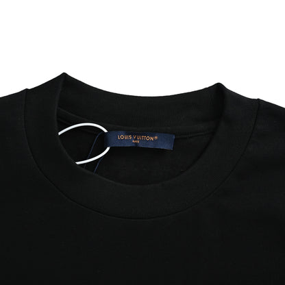 LouisVuitton/Louis Vuitton multi-layer logo pink letter short sleeves