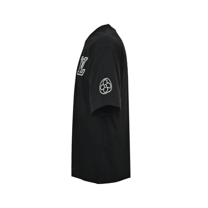 Louis Vuitton 26ss short sleeves with letter logo embroidery on the chest
