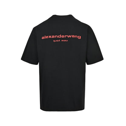 Alexander Wang 26ss red letter short sleeves