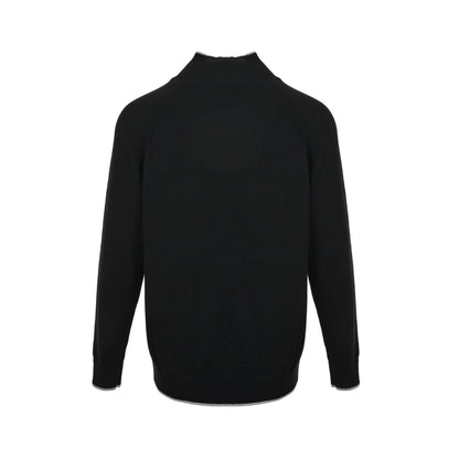Moncler/Mask logo turtleneck long-sleeved sweater