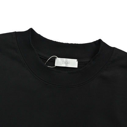 Dior 26ss letter logo patch embroidered short sleeves